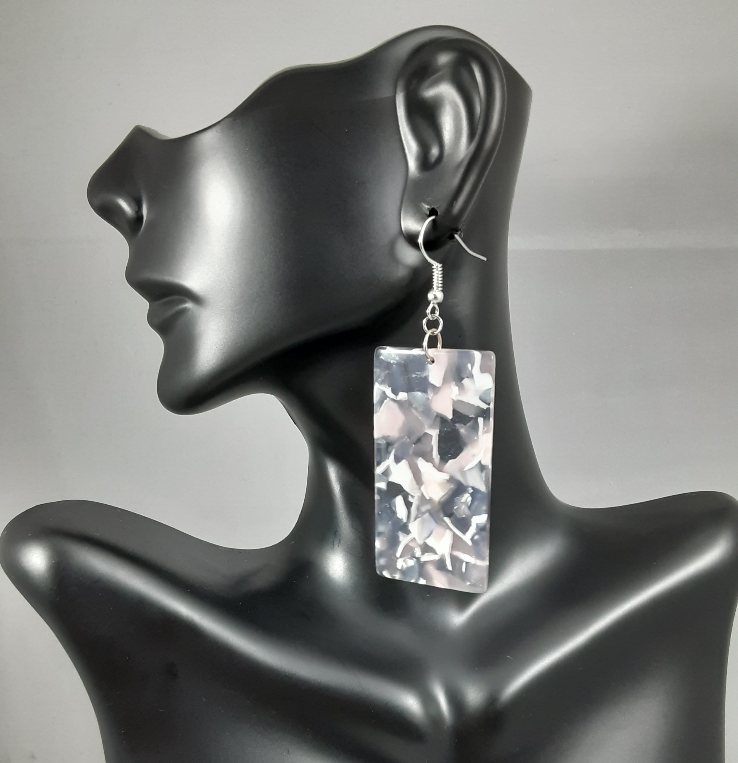 Marbled Acrylic Earrings