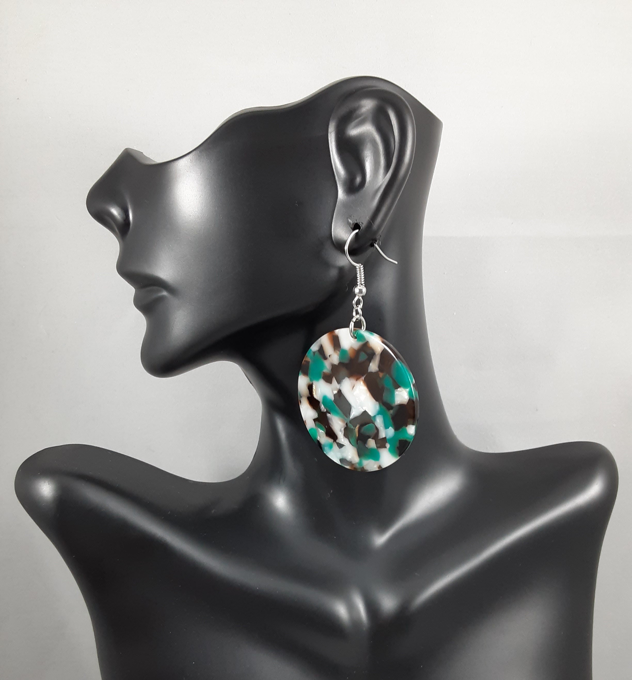 Marbled Acrylic Earrings