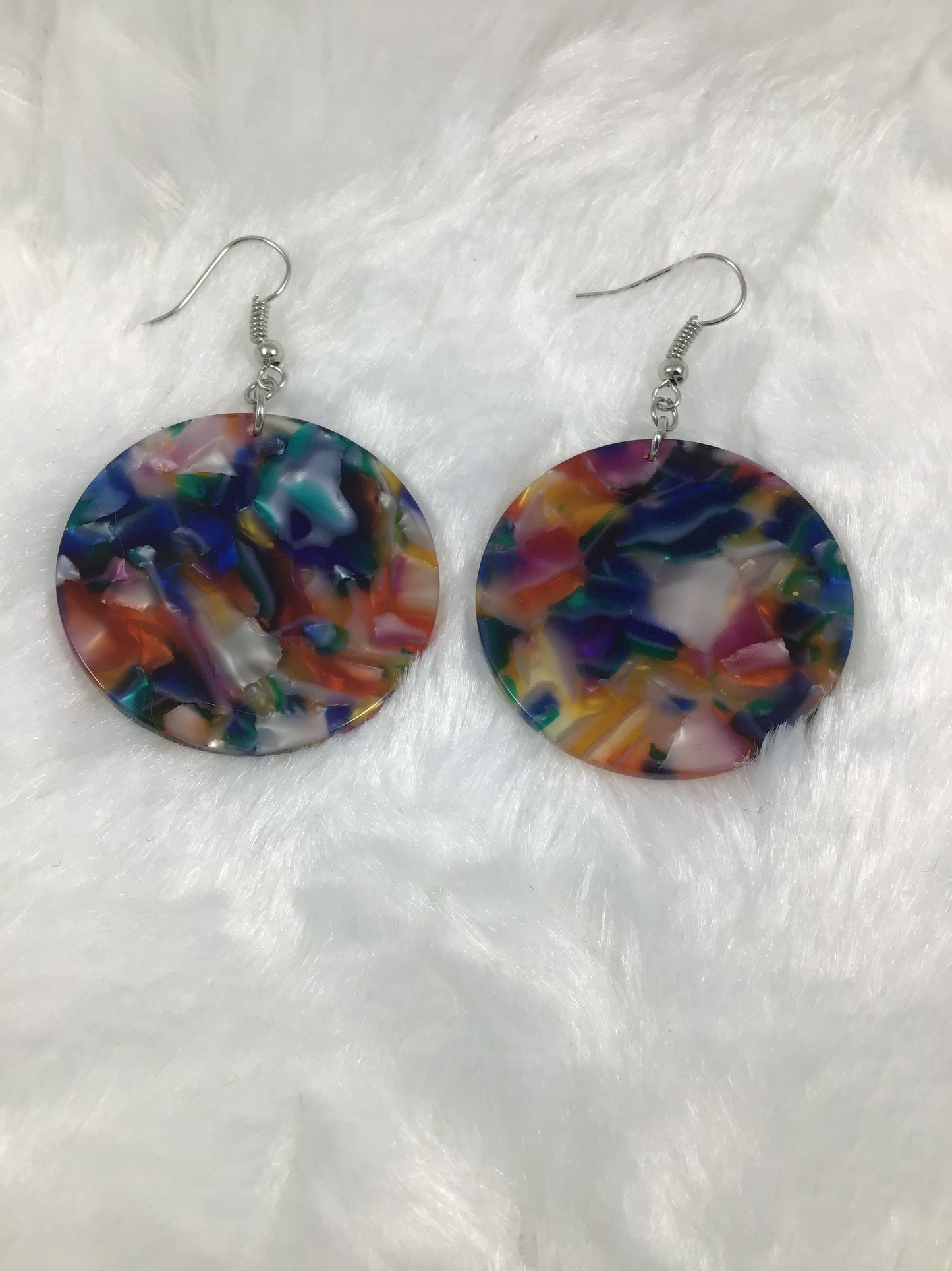 Marbled Acrylic Earrings